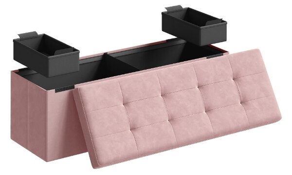 Taburet cu spatiu depozitare OTTOMAN 110x38 cm, roz