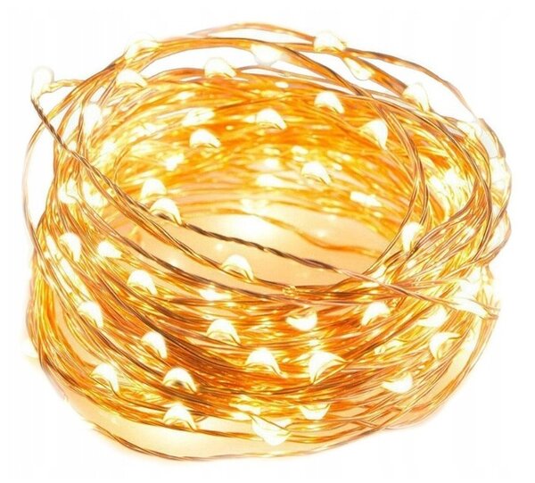 Lanț luminos de Crăciun 50 LED-uri, alb cald