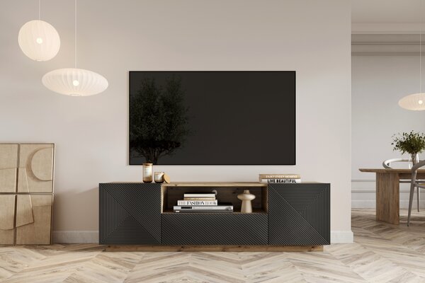Comodă TV cu sertar Asha 167 cm - artisan / rivier stone mat