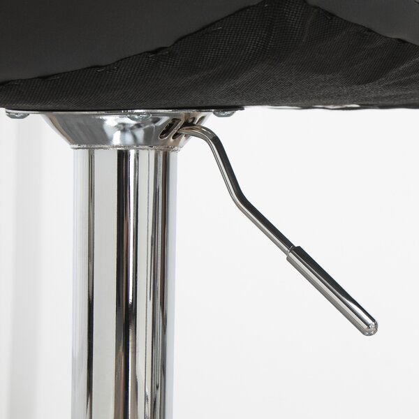 HOMCOM Set de 2 Scaune de Bar cu Spătar, Pivotante la 360° cu Suport pentru Picioare 42x45x89-110 cm, Gri | Aosom Romania