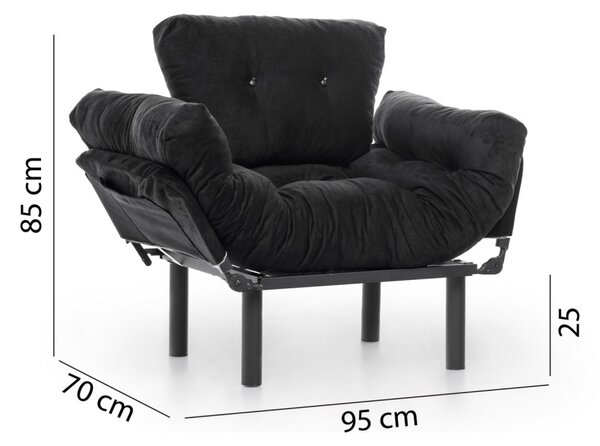 Fotoliu Nitta Negru