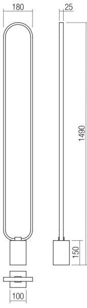 Lampadar LED dimabil Redo 01-3061 ADO LED/24W/230V alb