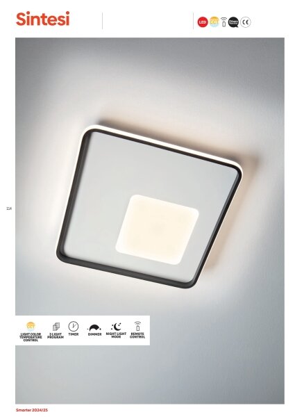 Plafonieră LED dimabilă Redo 05-961 SINTESI LED/53W/230V 3000-6000K + telecomandă