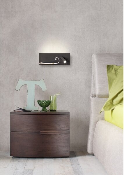Spot LED de perete Redo 01-2985 BROOK LED/8W/230V + LED/3W USB negru