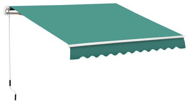 Outsunny Perdea Parasole Rulou de Perete Impermeabil, Verde inchis, 3x2.5m | Aosom Ro