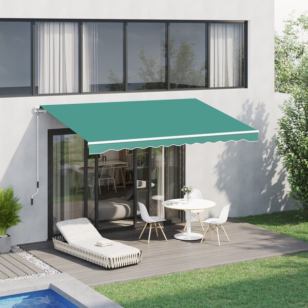 Outsunny Rulou Parasolar de Perete Impermeabil, Protecție UV și Rezistență la Apă, 295x245 cm, Verde | Aosom Romania