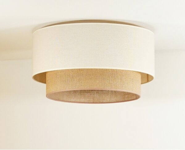 Duolla - Plafonieră BOHO 1xE27/15W/230V d. 45 cm bej/maro