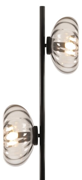 Osram - Lampă de podea DECOR SMOKE 2xE14/12W/230V negru/gri fumuriu