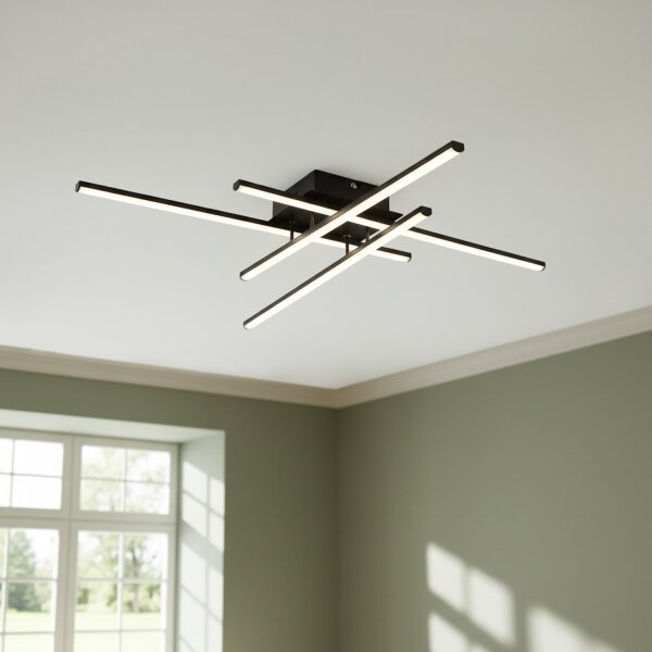 Brilagi - Plafonieră LED STRIPES LED/37W/230V neagră