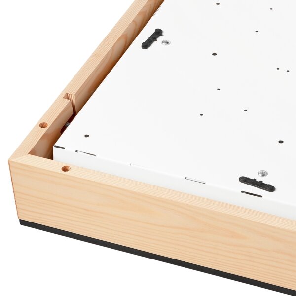 Plafonieră NATURAL SQUARE 4xE27/15W/230V 48x48 cm pin/negru