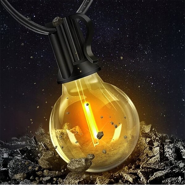 Ghirlandă LED dimerizabilă pentru exterior 25xE12/1W/24/230V, 17,5 m, IP65, neagră + telecomandă