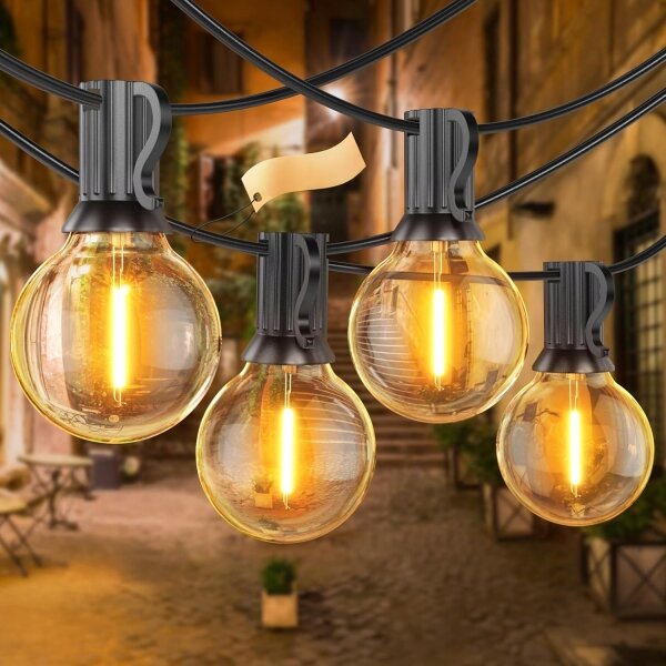 Ghirlandă LED dimerizabilă pentru exterior 25xE12/1W/24/230V, 17,5 m, IP65, neagră + telecomandă
