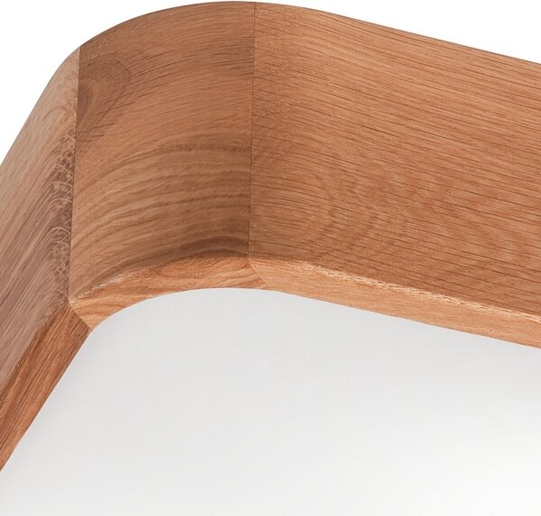 Plafonieră OAK SQUARE 2xE27/15W/230V 35x35 cm stejar