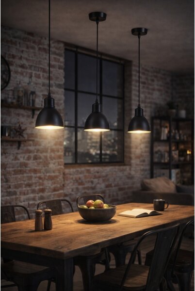 Brilagi RIDDY - Lustră LED pe cablu, 1xE27/60W/230V, neagră