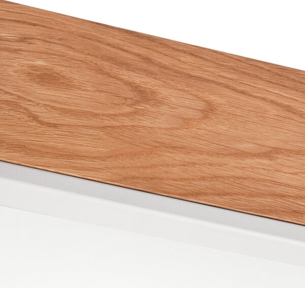 Plafonieră OAK SQUARE 4xE27/15W/230V 39x39 cm stejar/alb