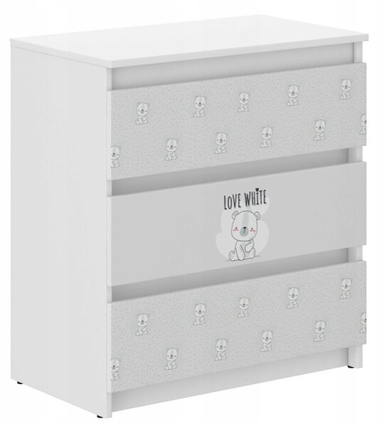 Comodă pentru camera copiilor cu urs 76x40x70 cm