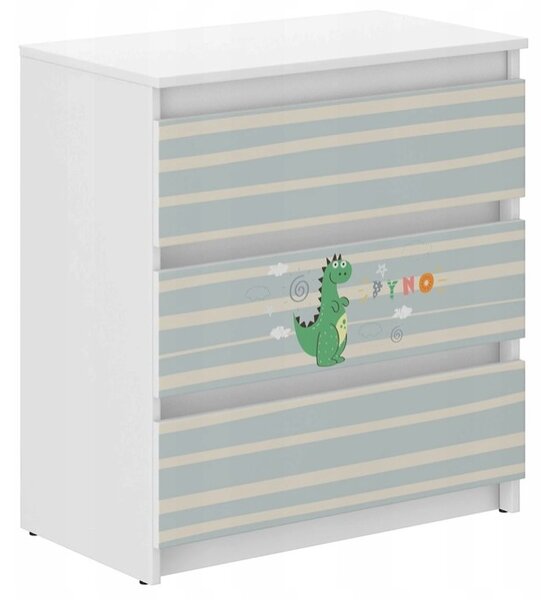 Comodă pentru camera copiilor cu dragon din poveste 76x40x70 cm