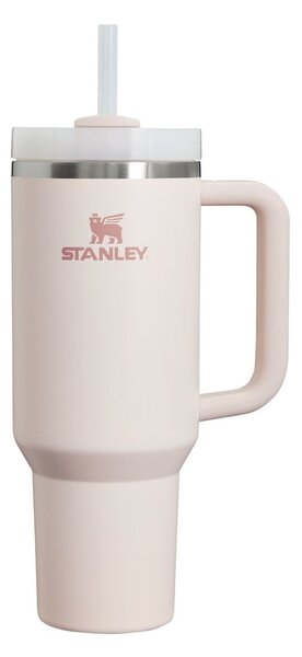 Termos roz deschis cu pai din oțel inoxidabil 1,18 l Quencher H2.0 FlowState Tumbler Rose Quartz – Stanley