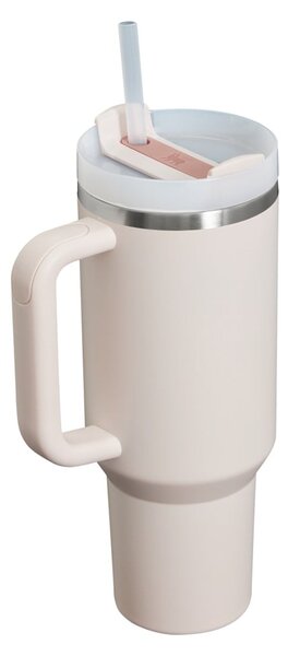 Termos roz deschis cu pai din oțel inoxidabil 1,18 l Quencher H2.0 FlowState Tumbler Rose Quartz – Stanley