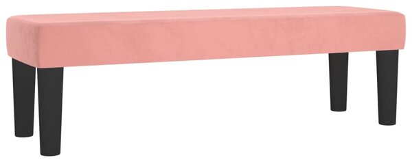 Bancă, roz, 100x30x30 cm, catifea