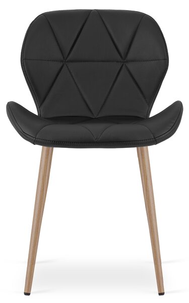 Scaun de masa MANGO din piele ecologica, neagra