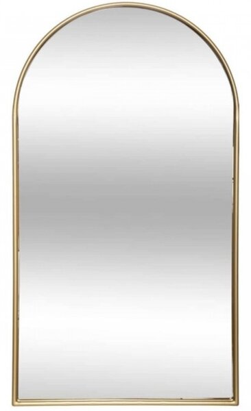 Oglinda eleganta de perete Pufo Glamour cu rama decorativa, oglinda minimalista pentru baie, hol, dormitor, living sau dressing, 70 cm, auriu