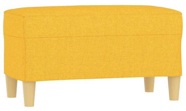 Bancă, galben deschis, 70x35x41 cm, textil