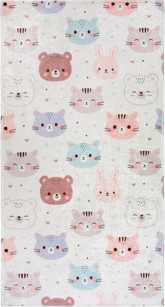 Covor pentru copii fildeș lavabil 120x180 cm Cute Animals – Vitaus