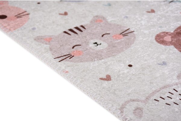 Covor pentru copii fildeș lavabil 120x180 cm Cute Animals – Vitaus