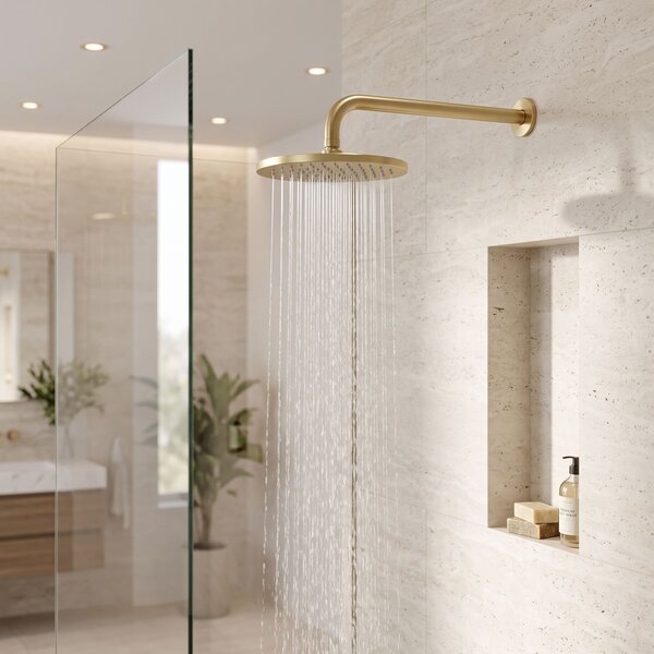 Braț duș rotund REA JS-9021 40cm Brush gold