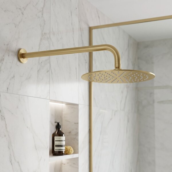 Braț duș rotund REA JS-9021 40cm Brush gold
