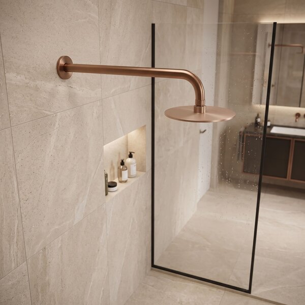 Braț duș rotund REA JS-9021 40cm Brush copper