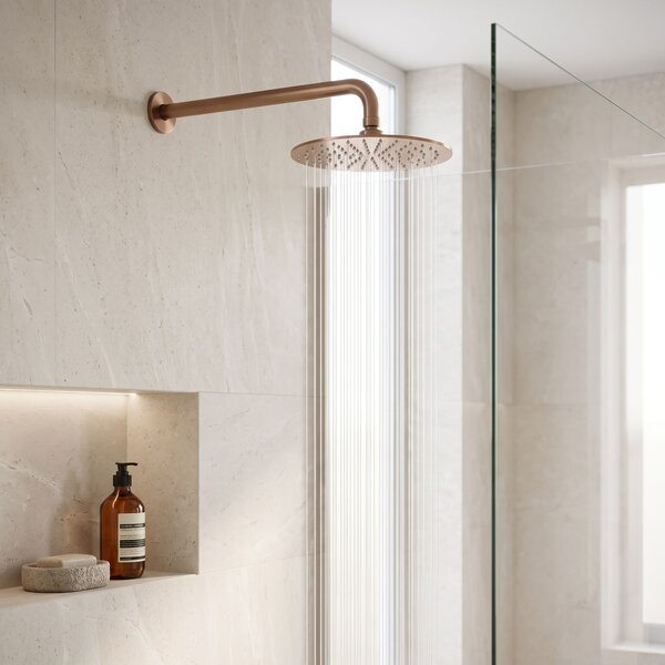 Braț duș rotund REA JS-9021 40cm Brush copper