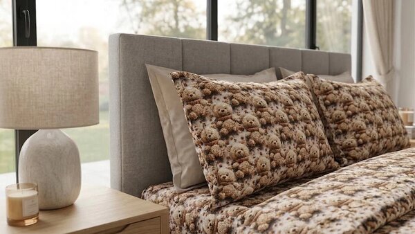 Lenjerie pat Ranforce 100% Cotton Pro (Raw Linen)