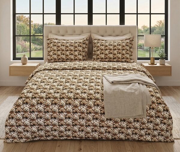 Lenjerie pat Ranforce 100% Cotton Pro (Raw Linen)