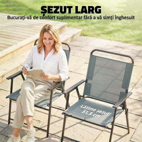 Outsunny scaun pliabil compact pentru terasă | Aosom Romania
