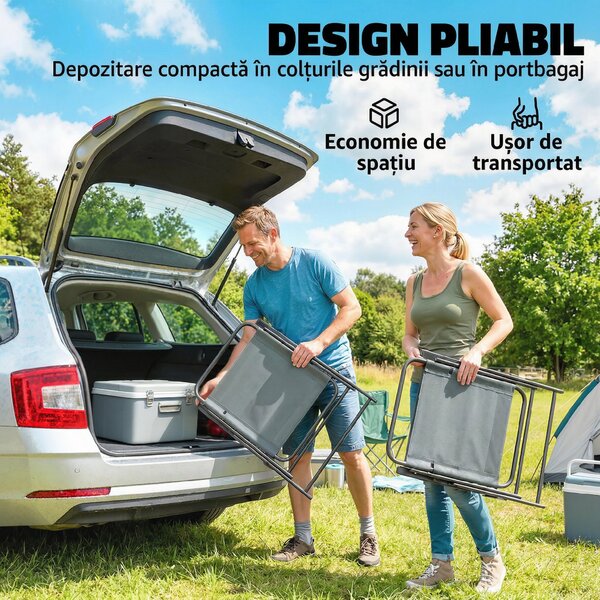 Outsunny scaun pliabil compact pentru terasă | Aosom Romania