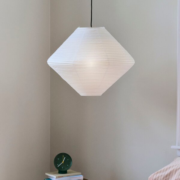 HAY Abajur Diamond, Ø60 cm, alb, hârtie/bambus, Alb, Camera de zi / sufragerie, Hârtie / Carton, Scandinavă