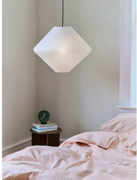 HAY Abajur Diamond, Ø50 cm, alb, hârtie/bambus, Alb, Camera de zi / sufragerie, Hârtie / Carton, Scandinavă