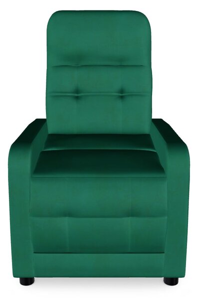 Fotoliu rabatabil OTUS, stofa catifelata verde - Bluvel 78, 66x92/144x