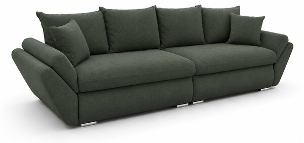Canapea Extensibilă Confort cu Spumă HR, Verde Închis