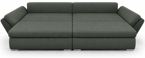 Canapea Extensibilă Confort cu Spumă HR, Verde Închis