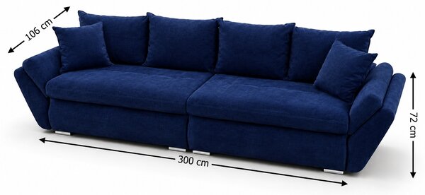Canapea Extensibilă Confort cu Spumă HR , Bleumarin