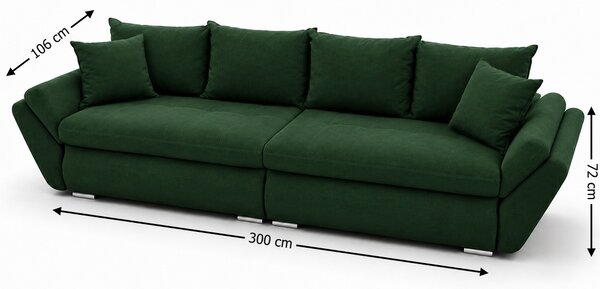 Canapea Extensibilă Confort cu Spumă HR, Verde Smarald