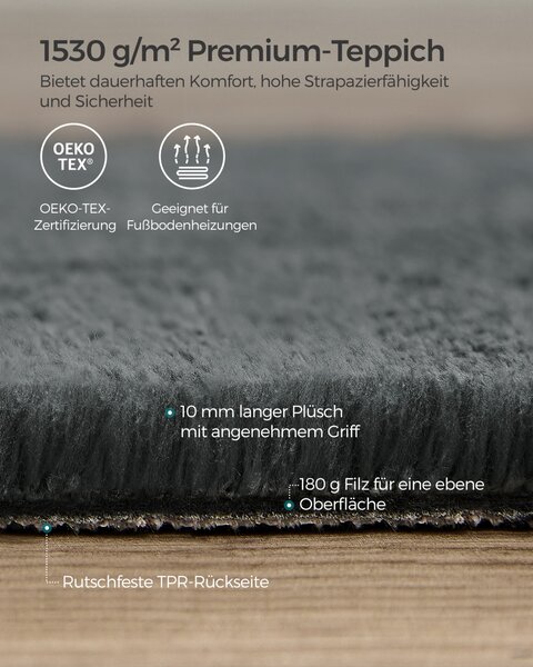 Covor Songmics Gri inchis 230x160x0.1 cm