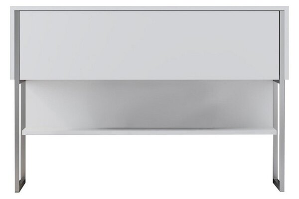 Consola LUXE, alb/crom, PAL melaminat/metal, 120x30x80 cm