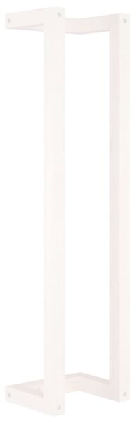 Suport pentru prosoape, alb, 23x18x90 cm, lemn masiv de pin
