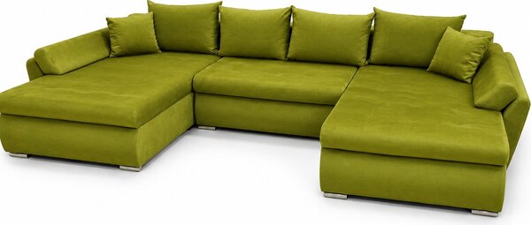 Colțar Extensibil Confort U cu Spumă HR, Verde Olive