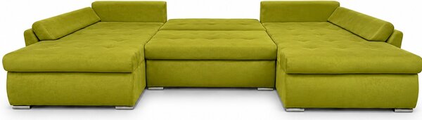 Colțar Extensibil Confort U cu Spumă HR, Verde Olive