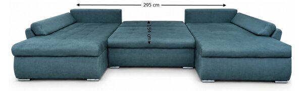 Colțar Extensibil Confort U cu Spumă HR, Albastru